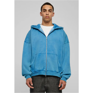 Heavy Stone Washed 90s Zip Hoodie - Urban Classics